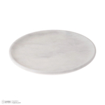 Тарелка ручной работы из натурального камня Azna Crystal White Marble персидский шелковый мрамор диаметр 20 см 6-3. 750