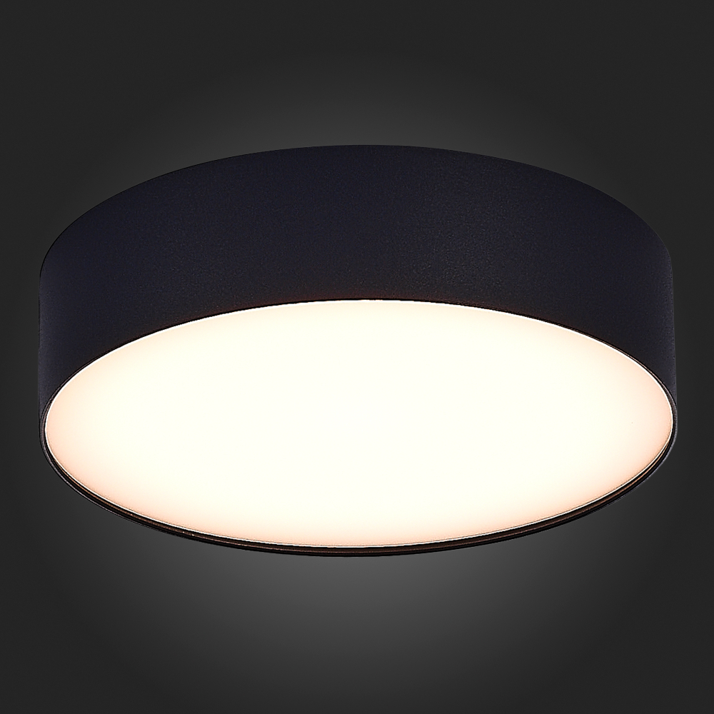 ST606.432.27 Светильник потолочный Черный LED 1*27W 3000K 2 430Lm Ra&gt;90 120° IP20 D220xH55 185-265V Накладные светильники