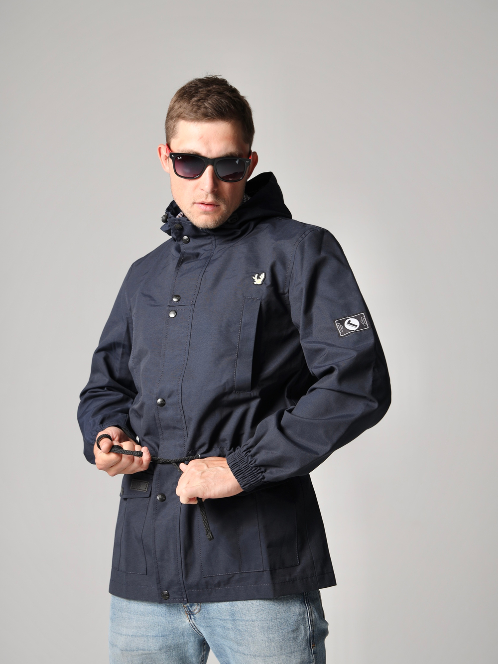 Парка мужская осень осенняя Город Горький синяя желтый олень вышивка