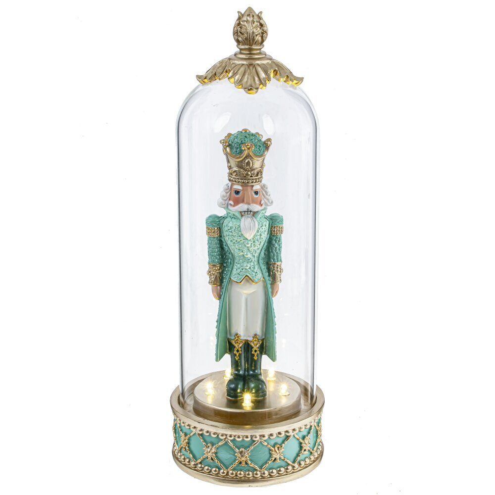 GAEM Фигурка декоративная "Щелкунчик" в стекл колбе с подсветкой, L11,5 W11,5 H34,5 см, (3хAAA н/п)