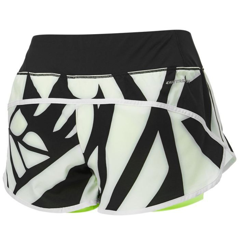 Женские Шорты теннисные Lotto Top Ten W III Short PRT PL - bright white/all black