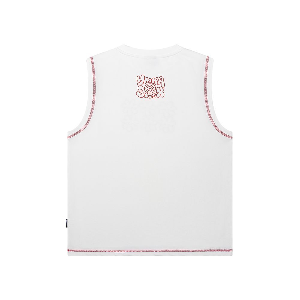 Майка Ymkashix face flower белая