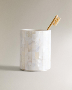 Zara Home стакан для ванной комнаты, камень, светло-бежевый