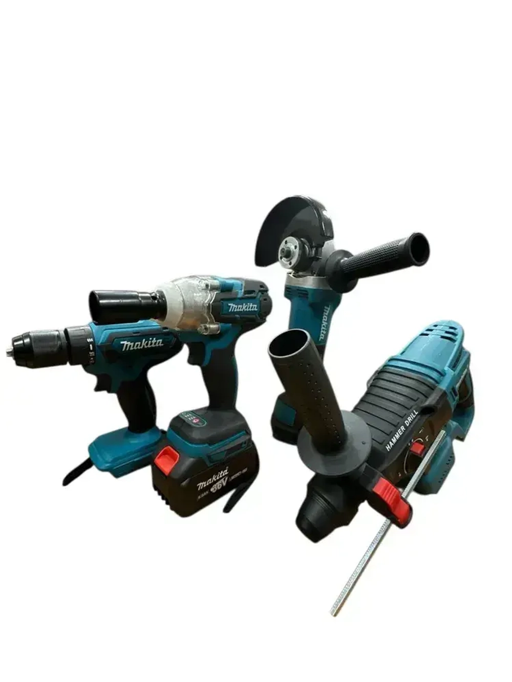 Набор 4в1. Шуруповерт, Перфоратор, Болгарка, Гайковерт. 6 Ah 2 акб, ЗУ и кейс в комплекте.