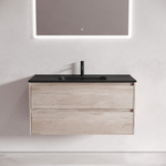 Тумба подвесная под раковину Sancos Libra, дуб галифакс натуральный 990х450х500 мм