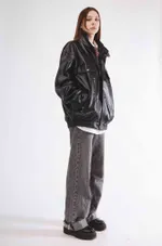 Куртка БИЧ Кожанка Винтажная черная