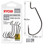 Крючок офсетный рыболовный RWH-09 №1/0 ( 2 упк по 5шт)
