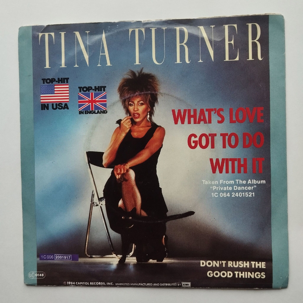 Винтажная виниловая пластинка LP Tina Turner What's Love Got To Do With It 7 дюймов (Germany 1984)