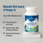 Nordic Naturals, Arctic Cod Liver Oil™, лимон, 90 капсул