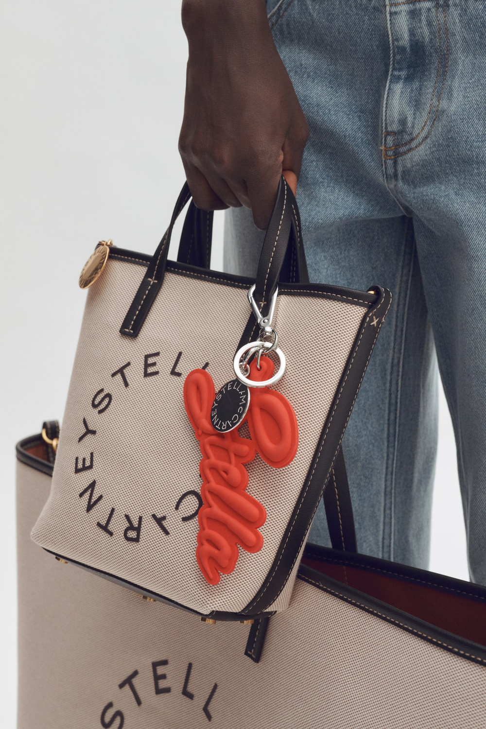 H&M - Stella McCartney Маленькая холщовая сумка-шоппер, бежевый