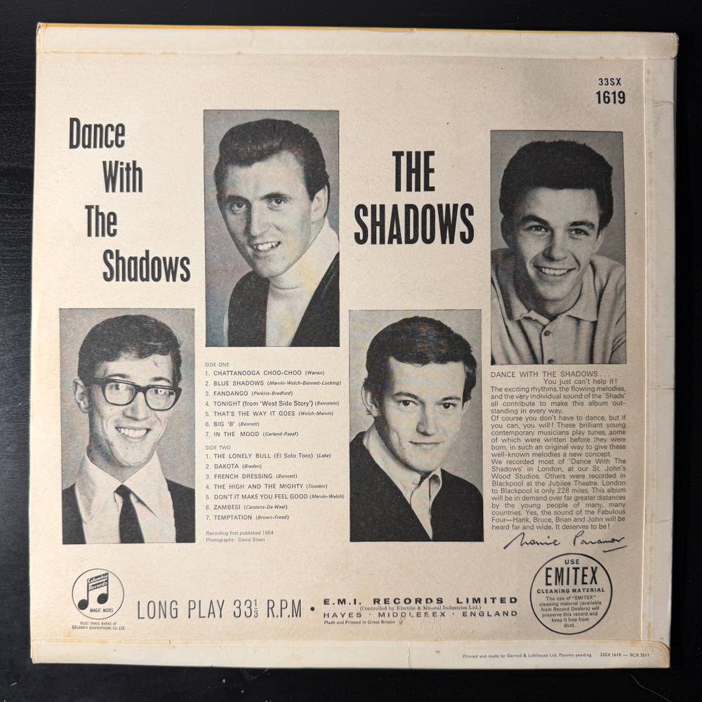 The Shadows ‎– Dance With The Shadows (Англия 1964г.)