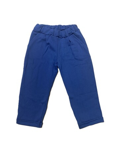 Штаны -брюки из футера с начесом (100% хлопок) синие на рост 86 см