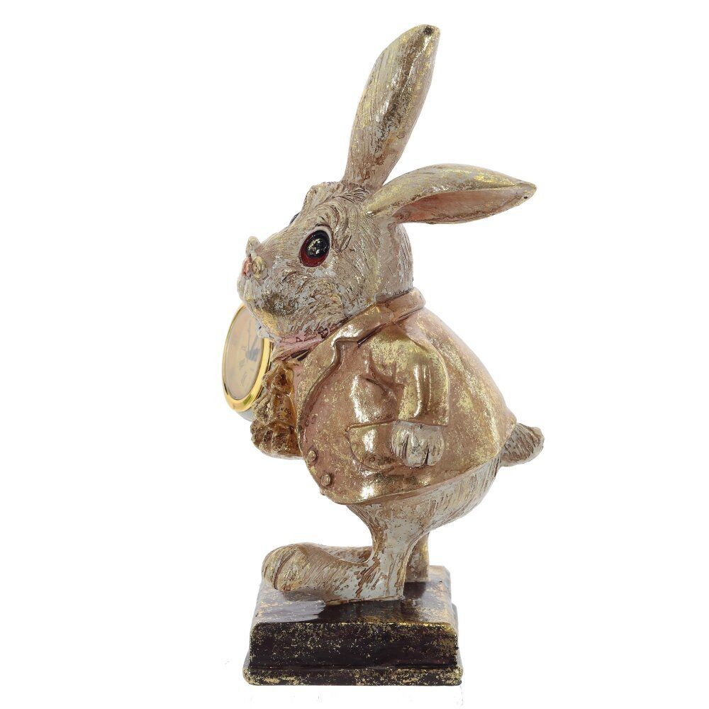 GAEM Фигурка декоративная "Кролик" с часами (LR44х1 н/п), L1, L13 W13 H25 см