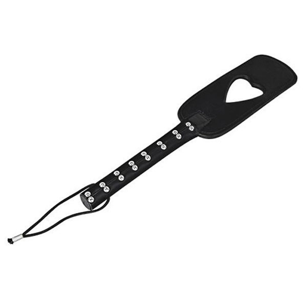 Черная шлепалка с прорезью-сердцем