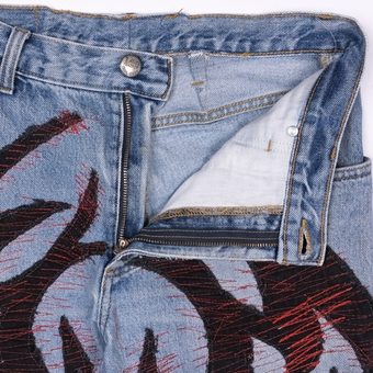 Джинсы Masstak с огромными трайблами на основе джинс Lee, S (30x28)