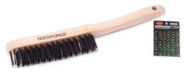 Щетка по металлу ручная в усиленном деревянном корпусе (проволока из нержавеющей стали, 4x15рядов) RockForce##Rock FORCE RF-340117217