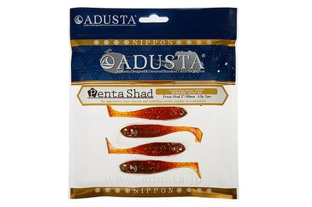 Приманка ADUSTA Penta shad 3" #004 Motor Oil