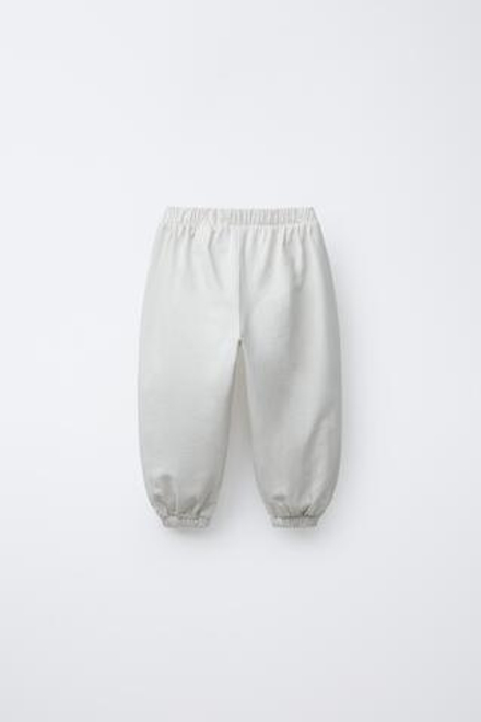 ZARA КОМБИНИРОВАННЫЕ БРЮКИ-ДЖОГГЕРЫ, КАМЕННО-СЕРЫЙ