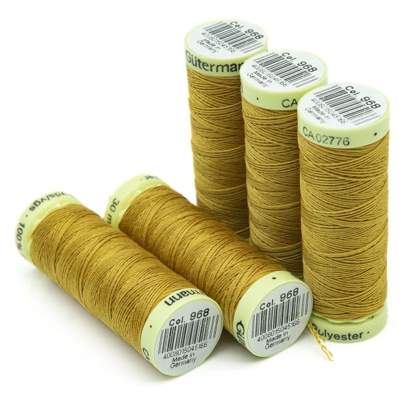 Нитки отделочные Gutermann Top Stitch 30 (30 метров), 5 кат. | 968 золотой