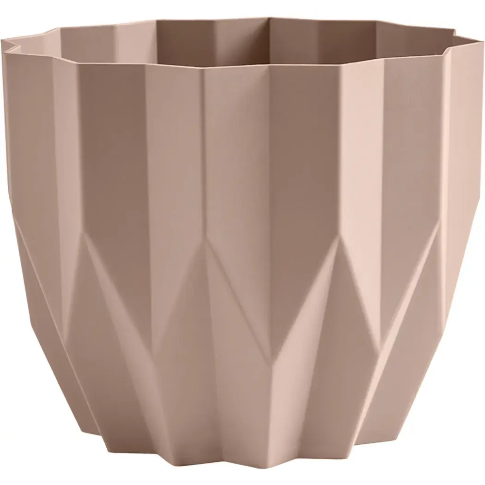 Кашпо для цветов пластиковое 0,8л d-13см «Геометрия» Фраппе