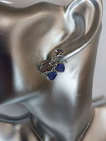 Набор бижутерии "Голубая гроза", колье и серьги, регулируемая длина, синие