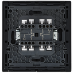 FORTE&PIANO Выключатель 2-клавишный проходной с индикацией 10А FP708M металл никель IEK