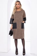 Платье "Кайла" (капучино/блэк) П8150 LT Collection