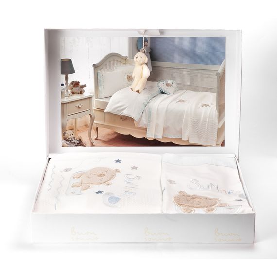 Детское  постельное белье с пледом  FISHY BEBE