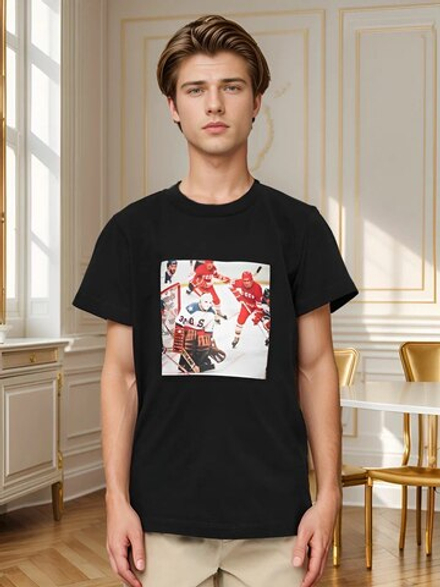 Футболка черная детская СССР-США