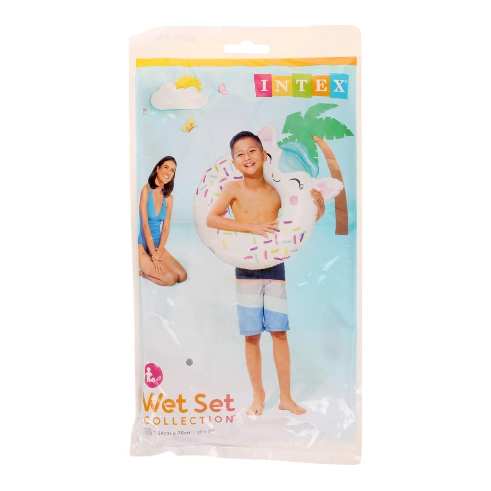 Круг для плавания "Милые животные. Пончик" 76см от 8 лет микс 59266 (Intex)