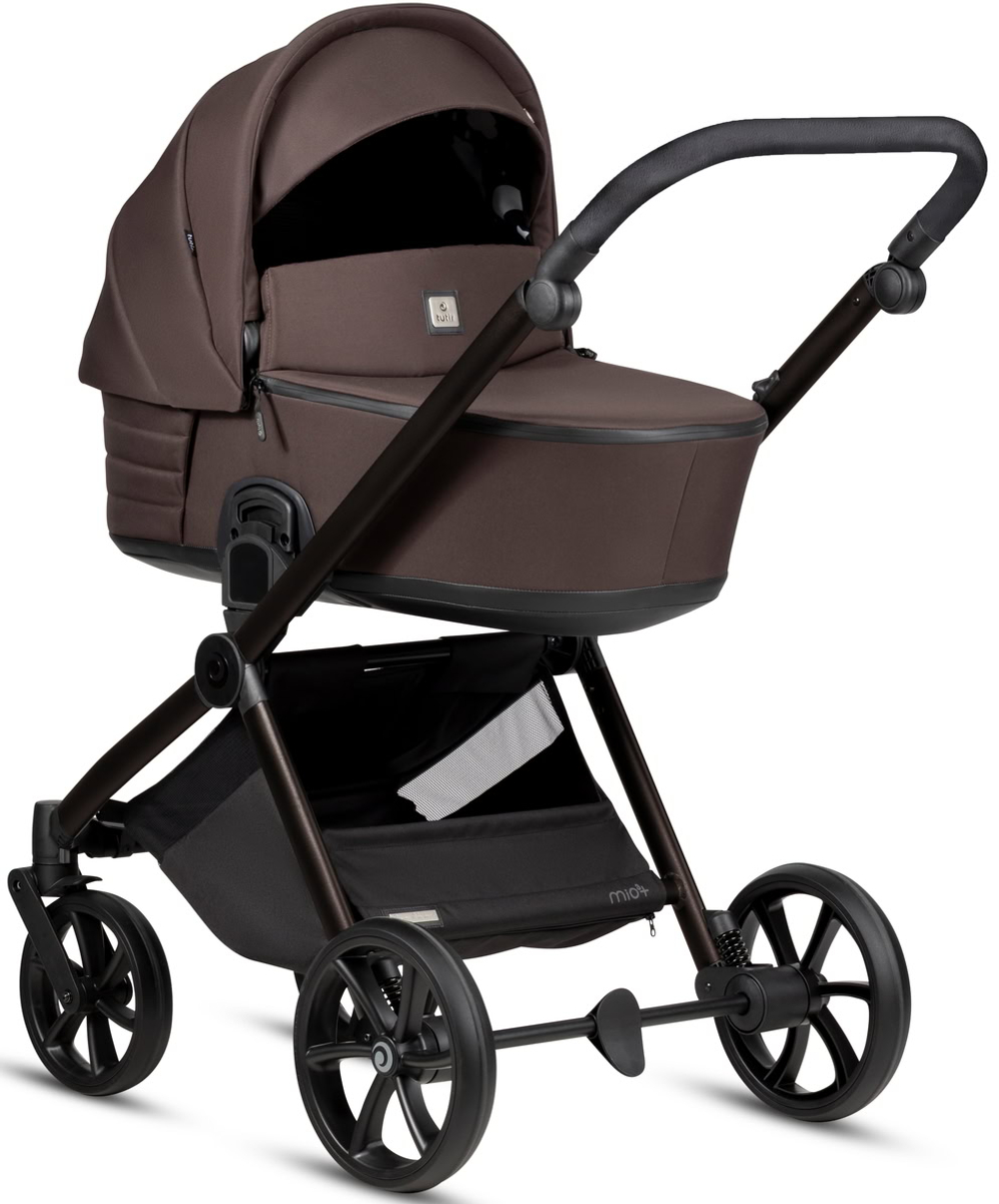 Детская коляска Tutis Mio 3 Plus Essential New 4 в 1 с автокреслом Beno Beige и базой 1622024 Coffee Brown