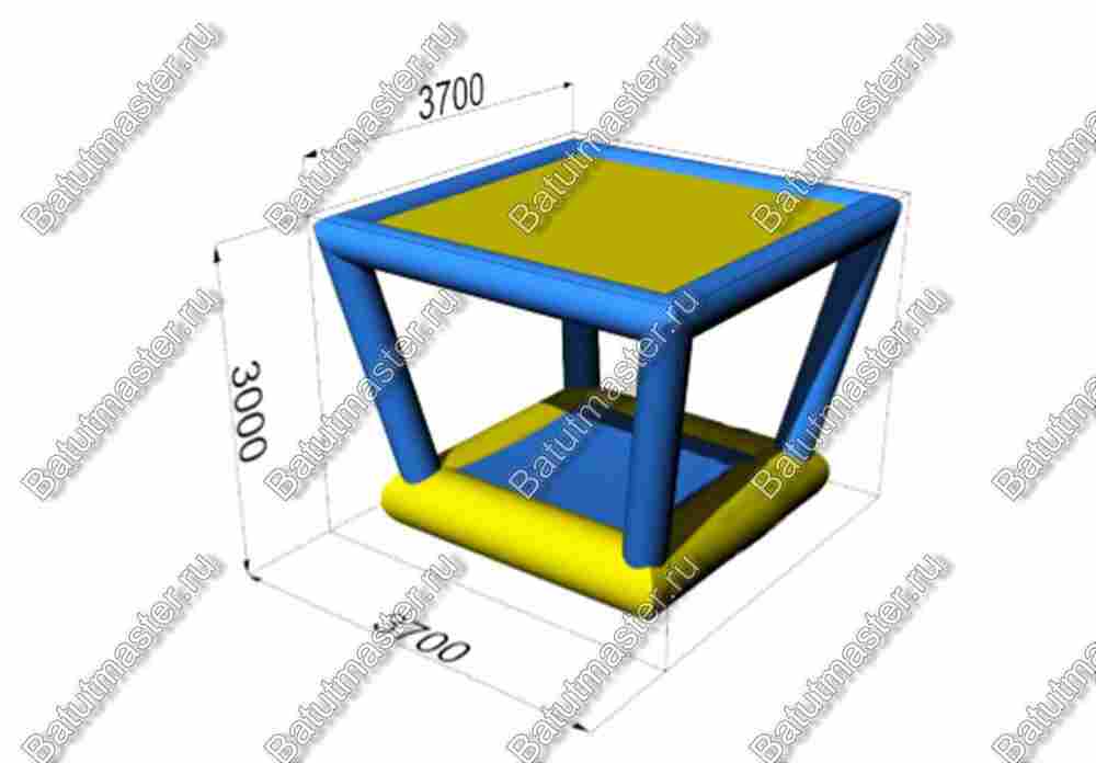 Модуль аквапарка «Подиум с крышей», 3,7×3,7×3 м