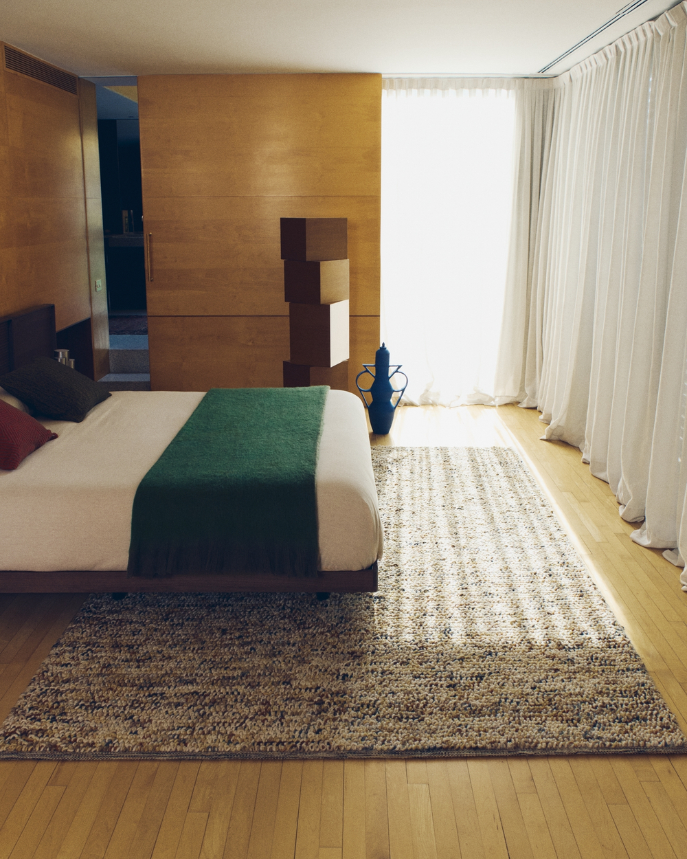 Разноцветный ковер Elanis из шерсти букле 200 x 300см