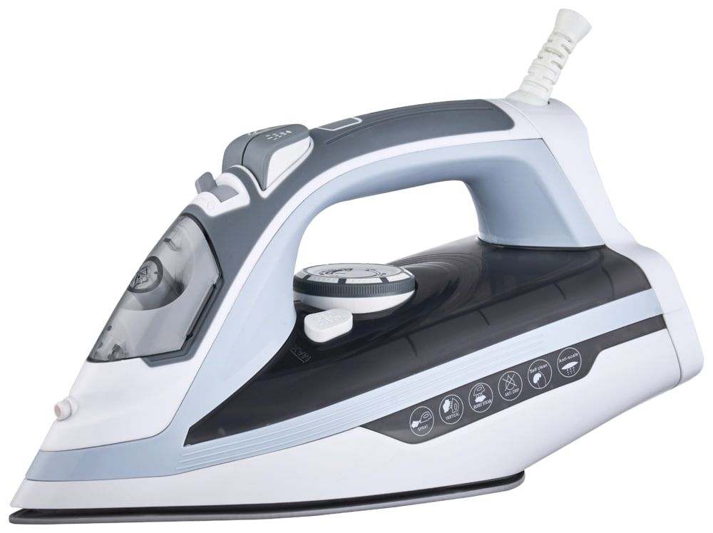 Утюг электрический KELLI KL-1658 антипригарная подошва, паровой удар, терморегулятор, верт.глажка, мощн. 2600 Вт