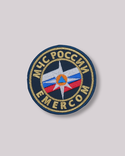 Шеврон "Emercom" для МЧС России (цвет "Морская волна")