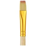 Кисть нейлон, ArtSpace, плоская №08, пакет, европодвес