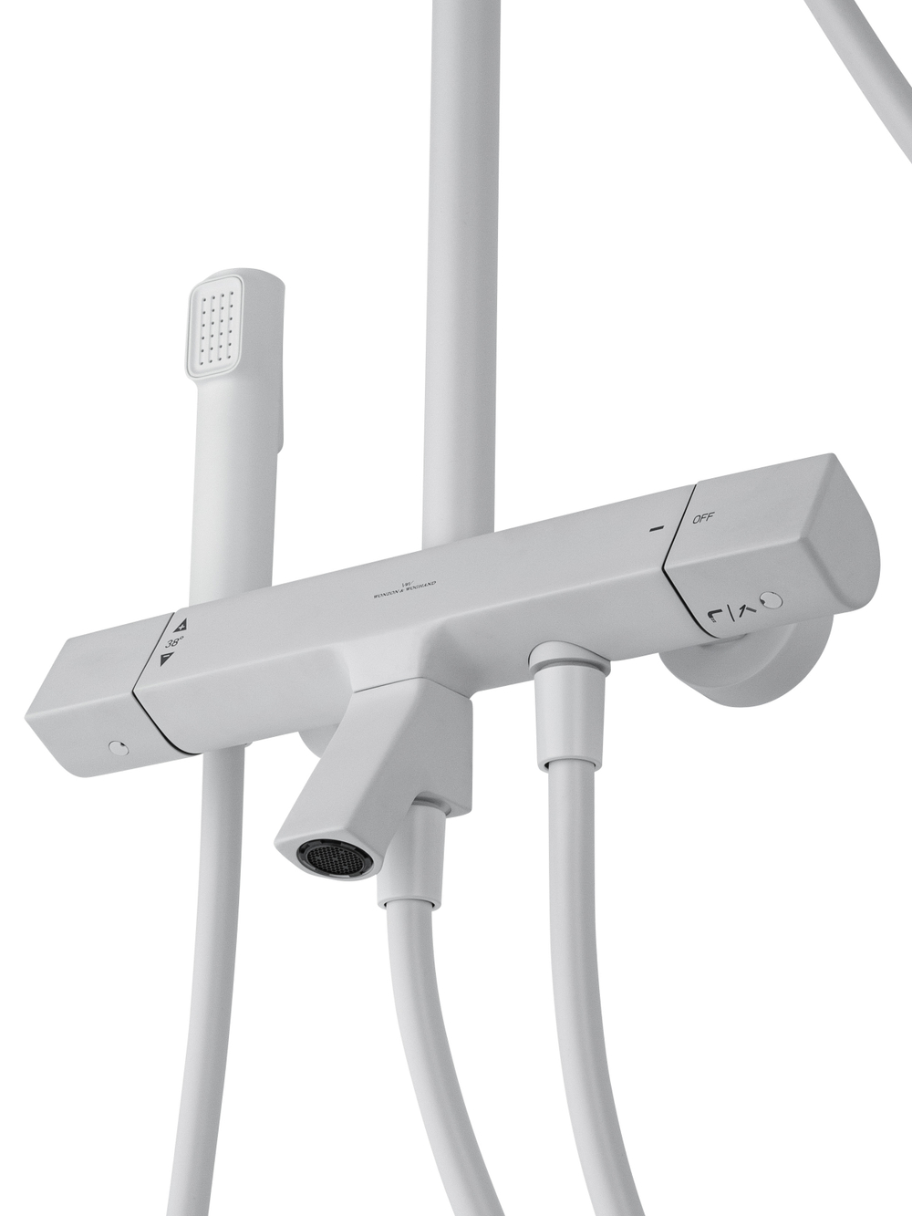 Душевая система с термостатом WONZON & WOGHAND The ONE, Белый матовый (WW-B3094-MW)