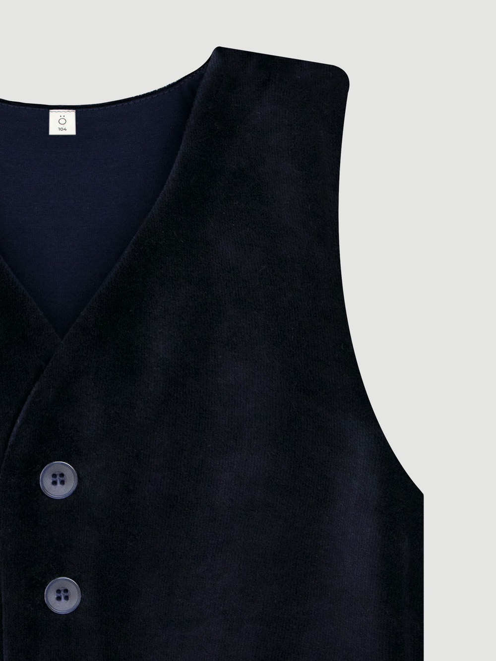 Велюровый комплект Mjölk (Жилет и брюки) Navy