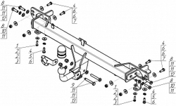 Фаркоп Motodor Chery Tiggo 8, 8 Pro, 8 ProMax (оцинк. Шар) арт.99005-A
