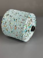 Пряжа Glam Shine пайетки 6+3 мм (023В/голубой, голография пайетки), 250м/100гр