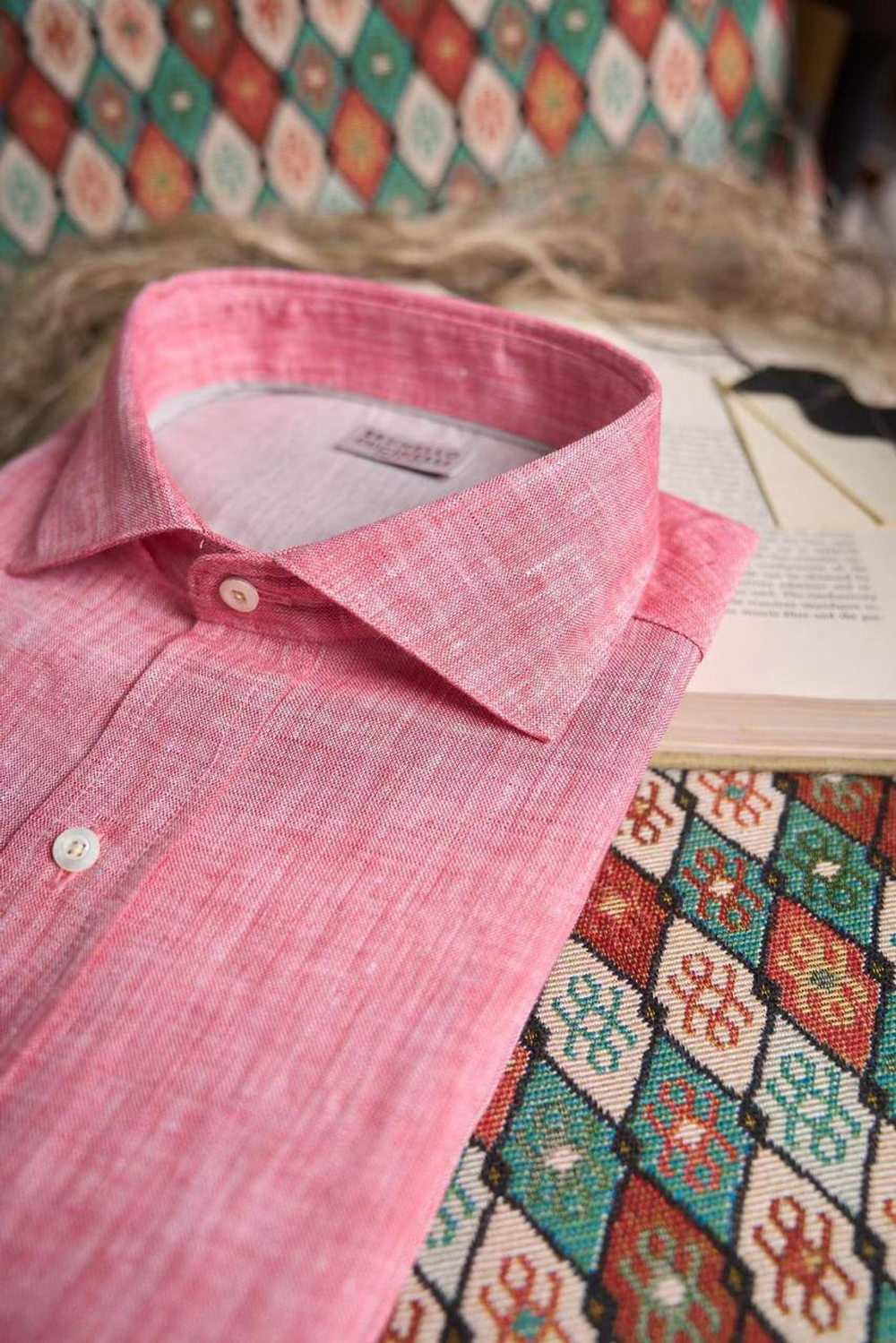 Льняная рубашка Brunello Cucinelli