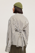 Рубашка в полоску с кантами