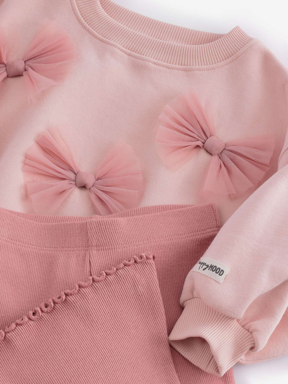 Толстовка и легинсы-клеш в комплекте для девочки Next B12-431, Розовый