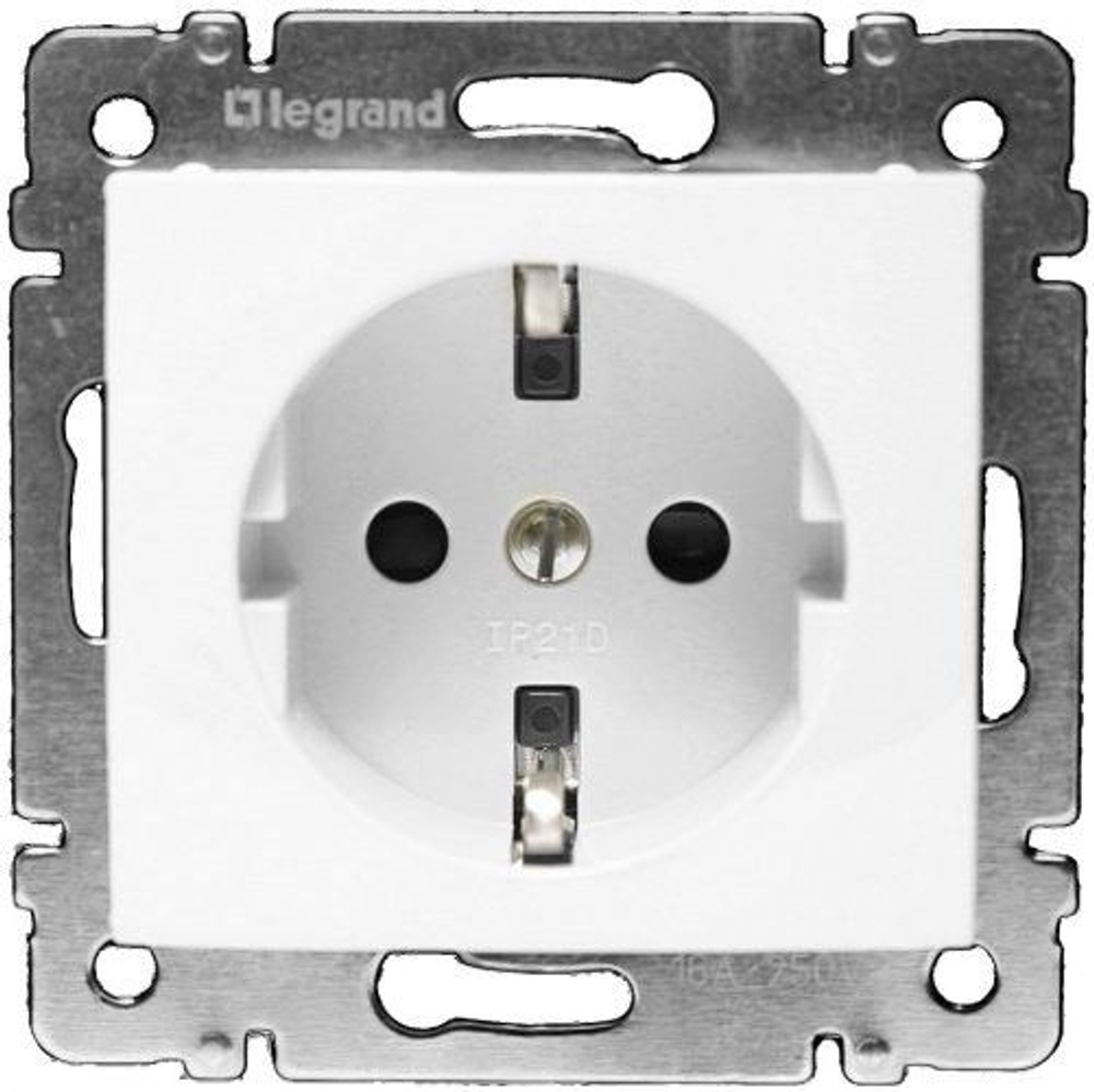 4321/4421 Розетка со шторкой белая