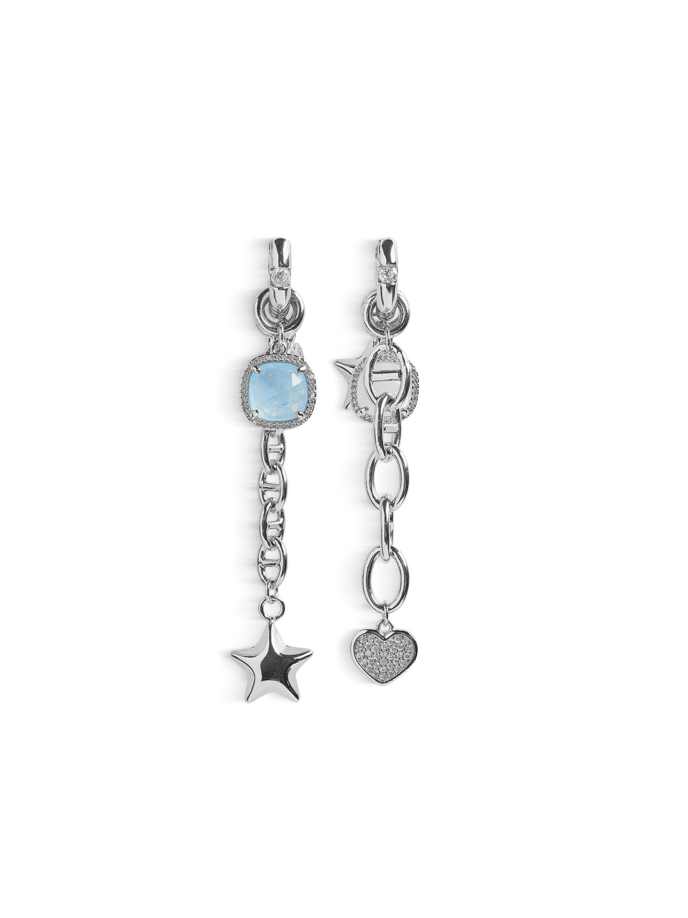 Серьги "Royal star" Silver