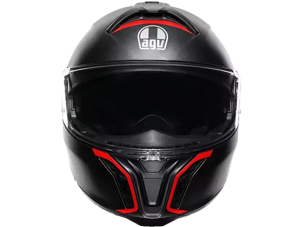 AGV TOURMODULAR FREQUENCY MATT GUNMETAL/RED