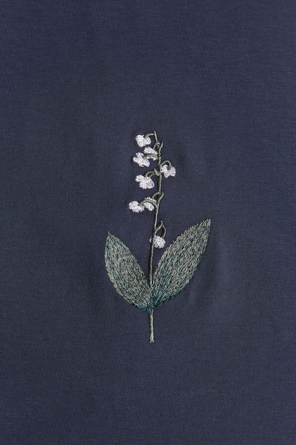 Лонгслив Гербарий Ландыш Серый