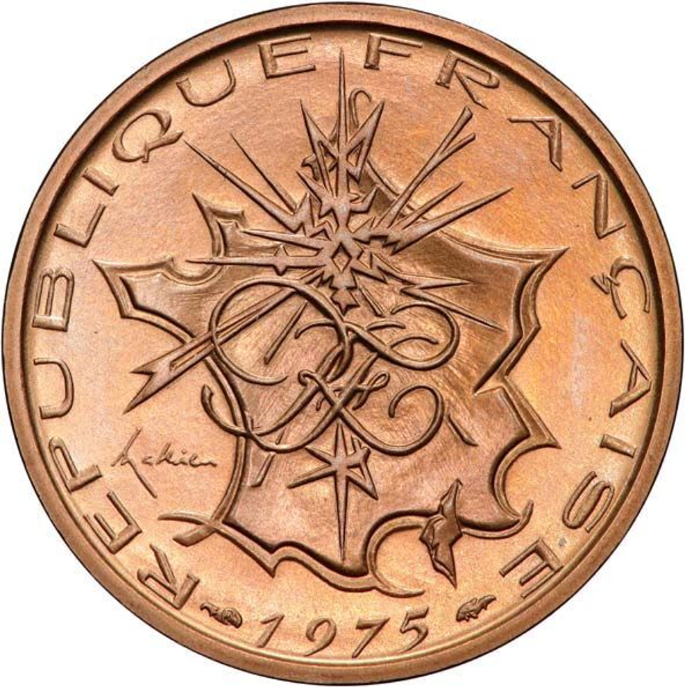 France 10 Francs 1975 - Mathieu Pessac, MS