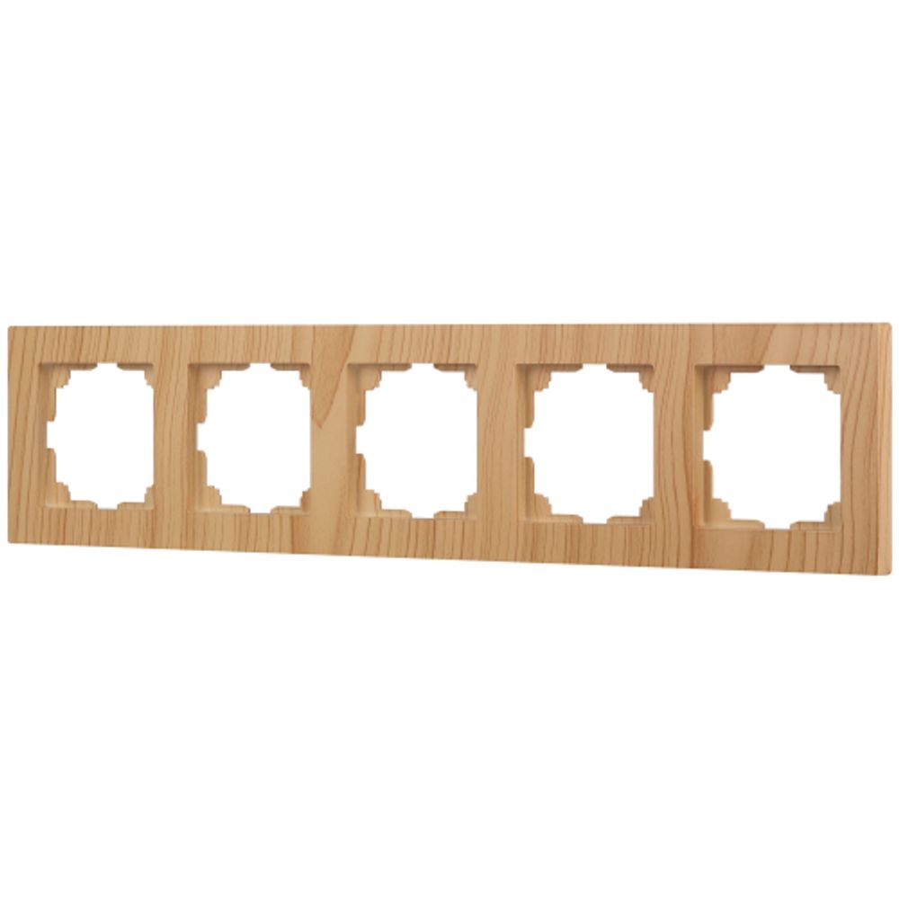 Рамка для розеток и выключателей Intro Accent 6-505-11 на 5 постов, СУ, сосна