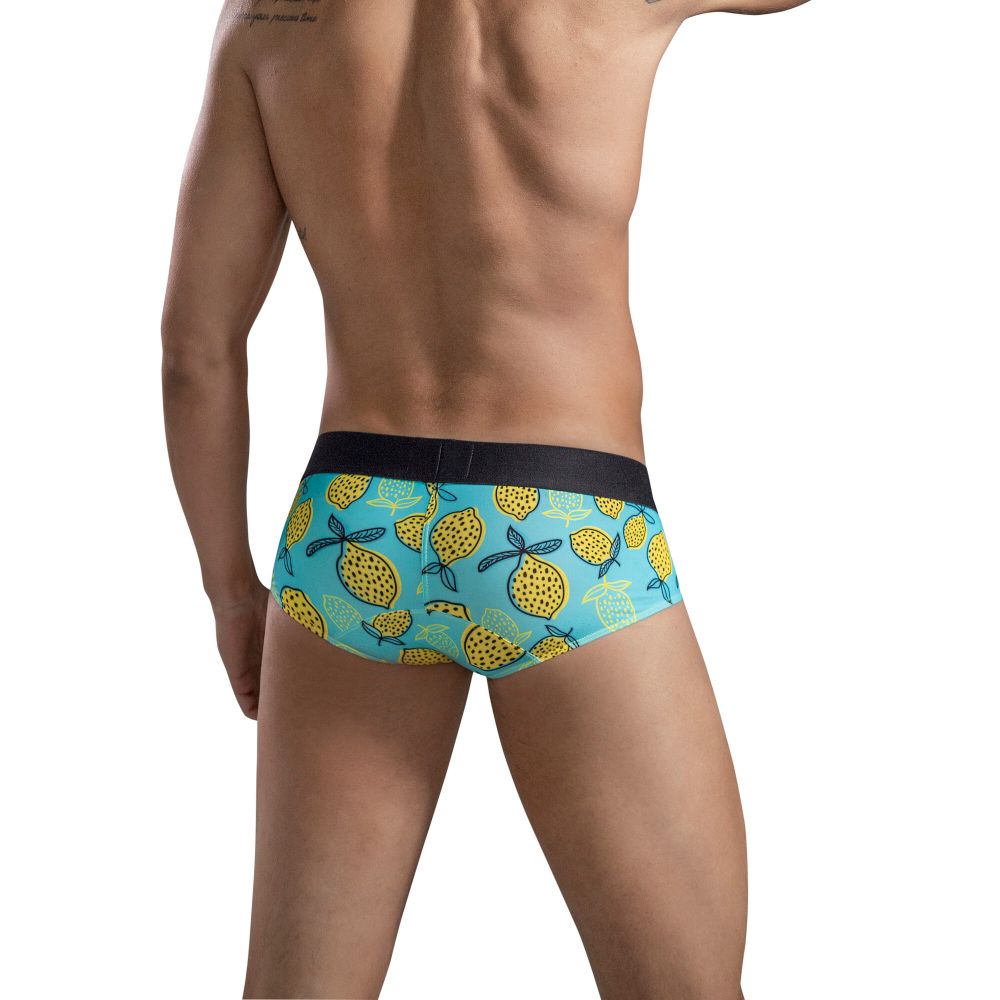 Мужские трусы брифы голубые с принтом Clever LEMONS CLASSIC BRIEF 168707
